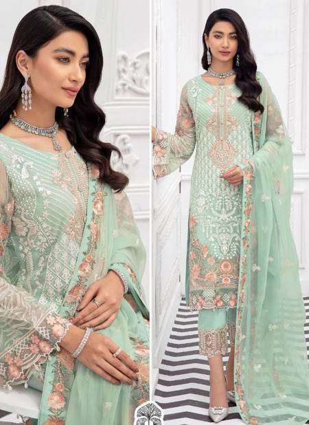 Green Colour RAMSHA VOL 5 Zaha New Latest Designer Exclusive Georgette Salwar Suit Collection 10078